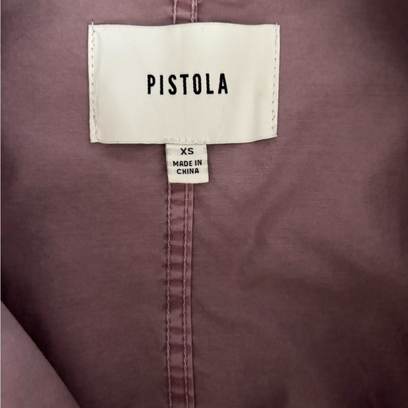 Pistola Dusty Plum Short-Sleeve Jumpsuit with Waist-Defining Detail. - Picture 4 of 5
